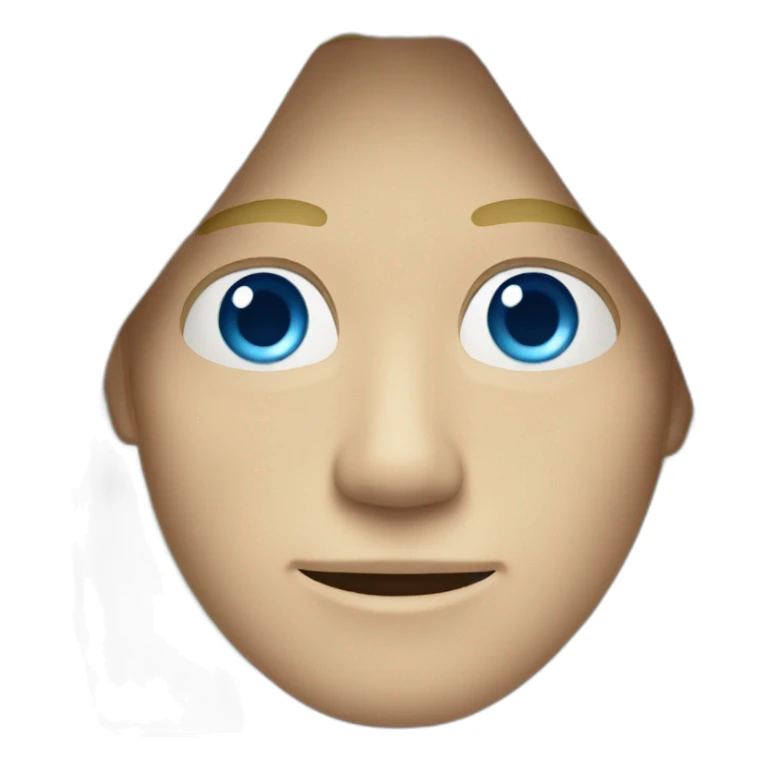 White Man very long blond hair with blue eyes sticker