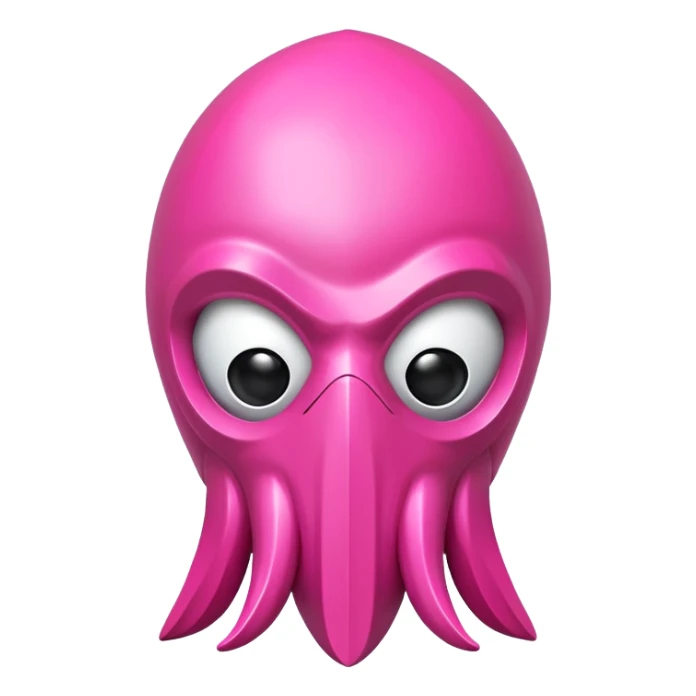 Squid Game pink guard mask with triangle shape on face, 3D style, smooth and glossy sticker