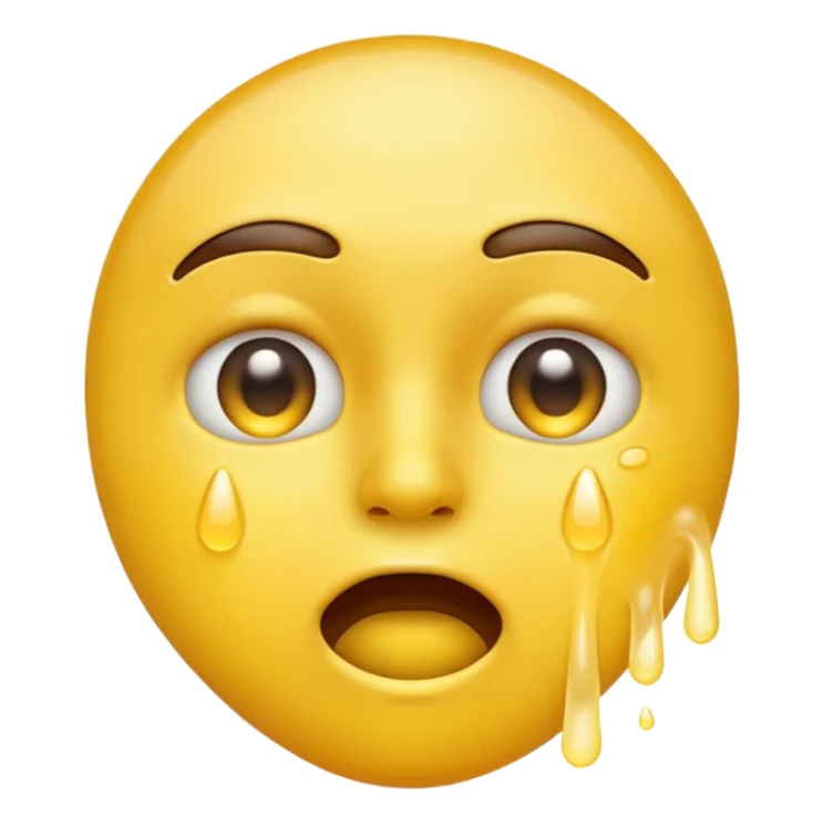 Face Exhaling emoji  with sweat sticker