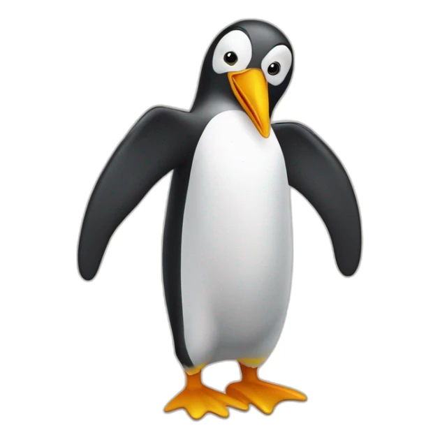 pingouin qui fait un bisou sticker