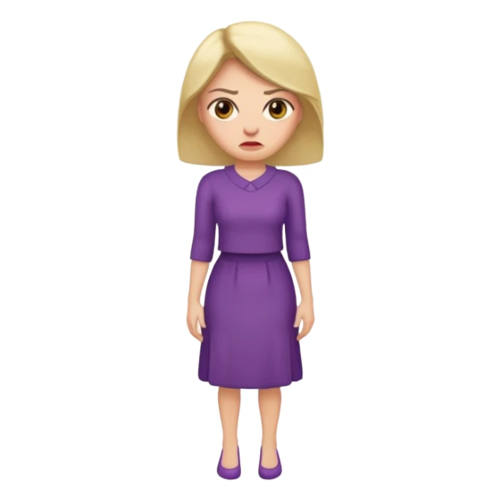 woman with disgusted look on her face full body sticker