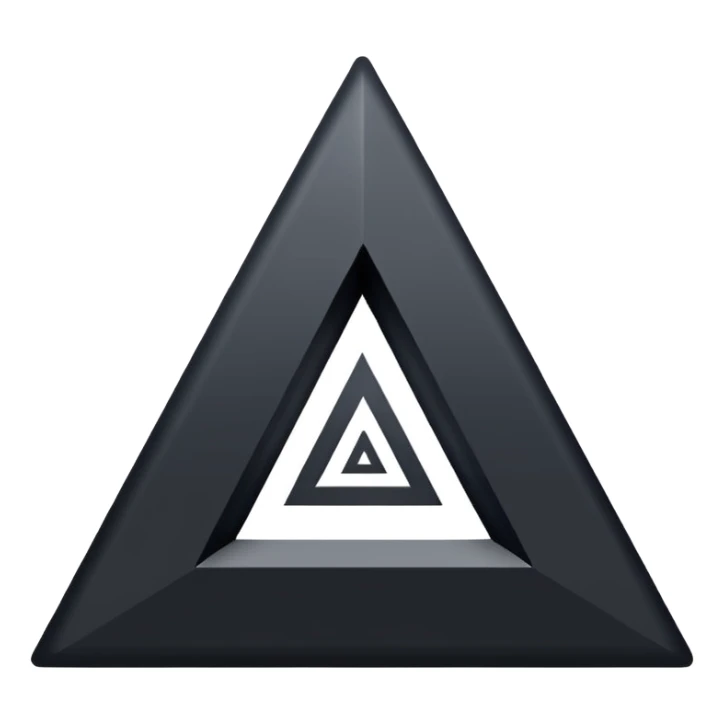 Triangle with a AA in the center sticker