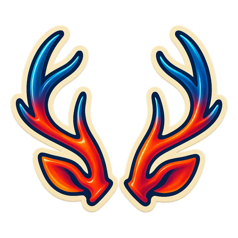 Pair of antlers sticker
