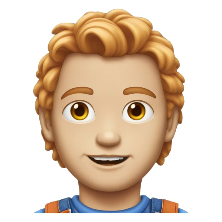 Create the Twin brother of Chucky, who looks identical sticker