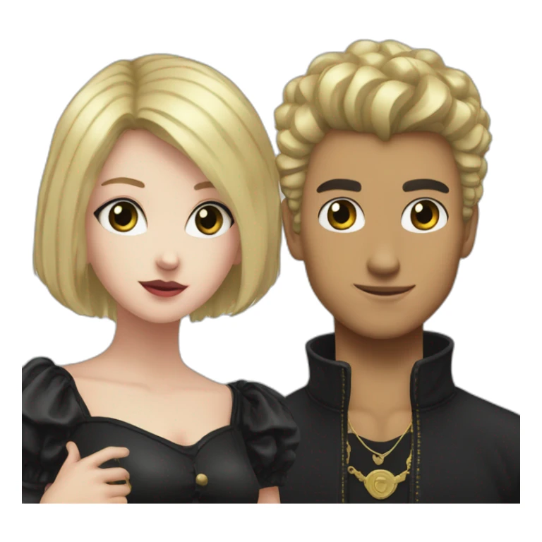 Giorno and goth girl sticker