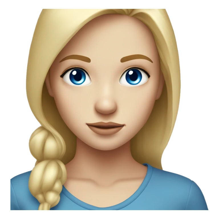 blonde girl portrait gaze blue eyes sticker