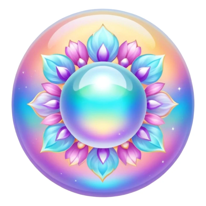 Epic divine legendary celestial flowery complex detailed iridescent gradients marbles aesthetic-scenery-Decorations sticker