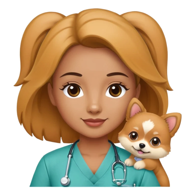 brazilian veterinary nurse with lulu pomeranian sticker