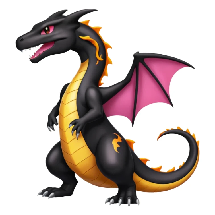 Black Shiny-Charizard-Salazzle-Seviper-Salandit-fusion sticker