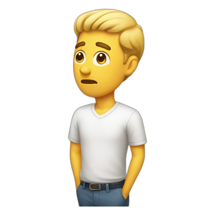 white man shaking his head in disbelief sticker