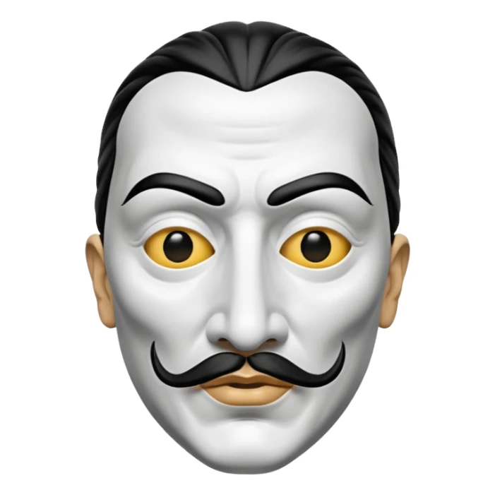 Money Heist, Dali mask (black-white), realistic sticker