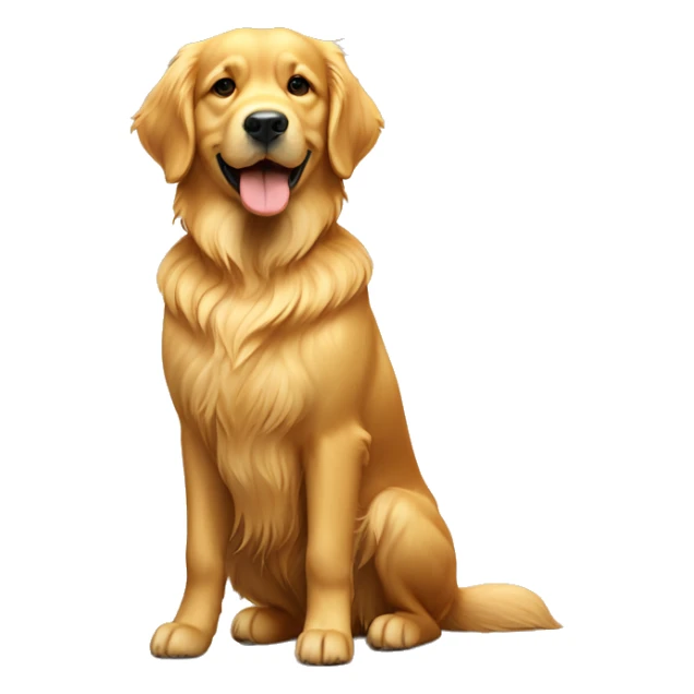 A golden retriever stands proudly  sticker