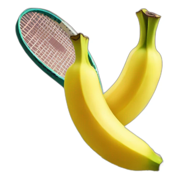 Banana won a tennis tournament sticker