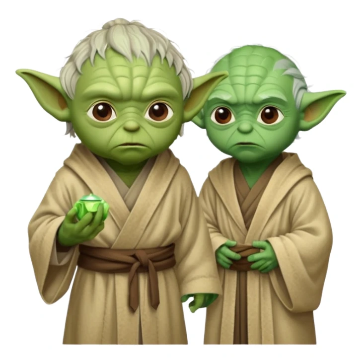 Yoda teaching Luke from Star Wars" the mivie sticker