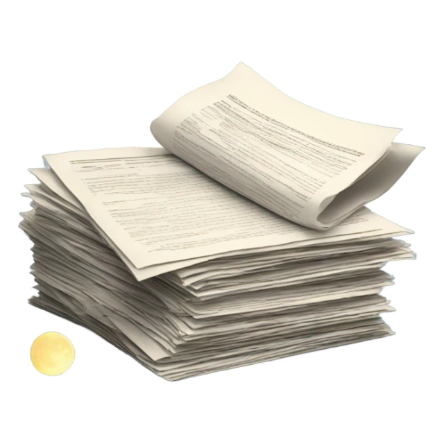 Lots of documents, there's a moon nearby sticker