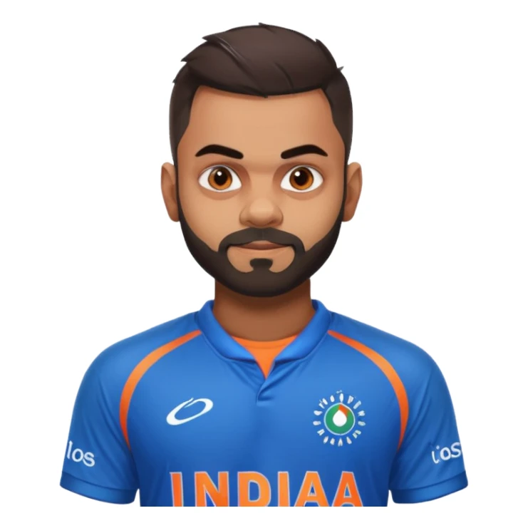 Virat Kohli wearing Indian jersey 18 sticker