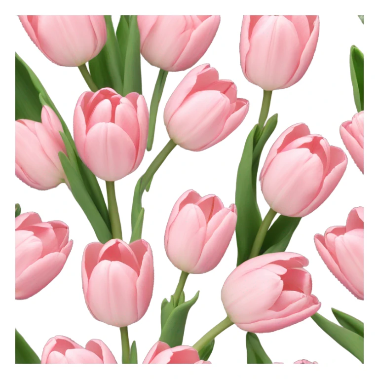 Pale pink bouquet of tulips sticker