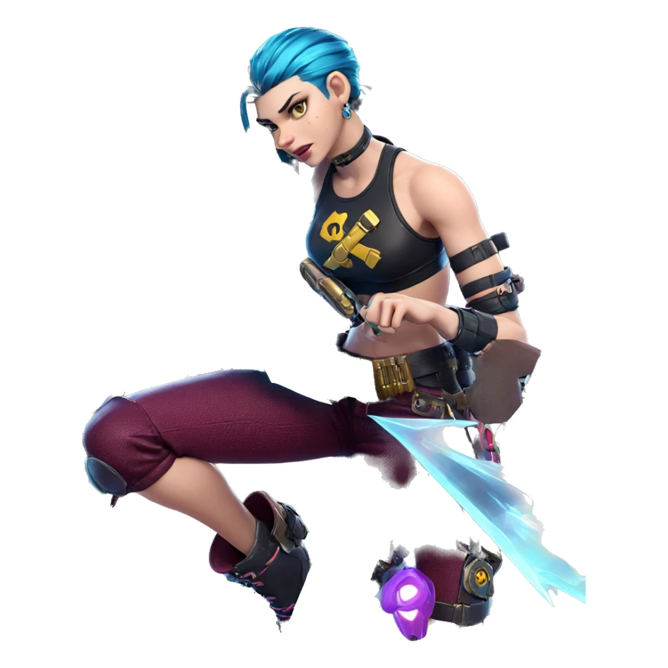 jinx with rocket launcher sticker