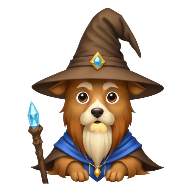 Dog wizard sticker