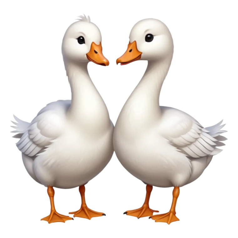 Pair of cute geese in love sticker