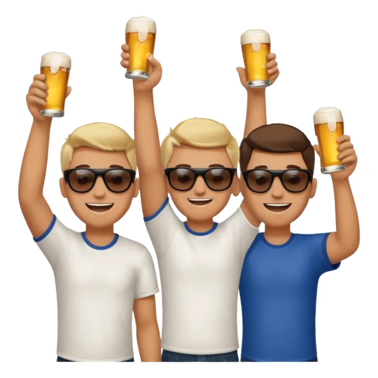 Boys cheers drinks sticker