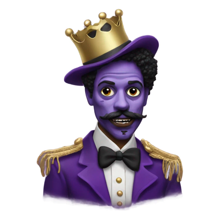 prince purple rain zombie dancing with painter's moustache sticker