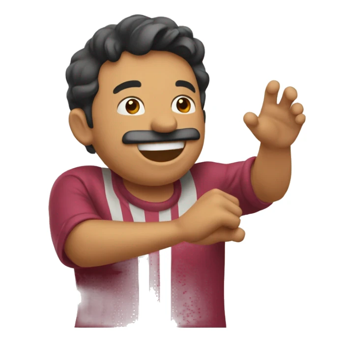 manos arriba celebrando sticker