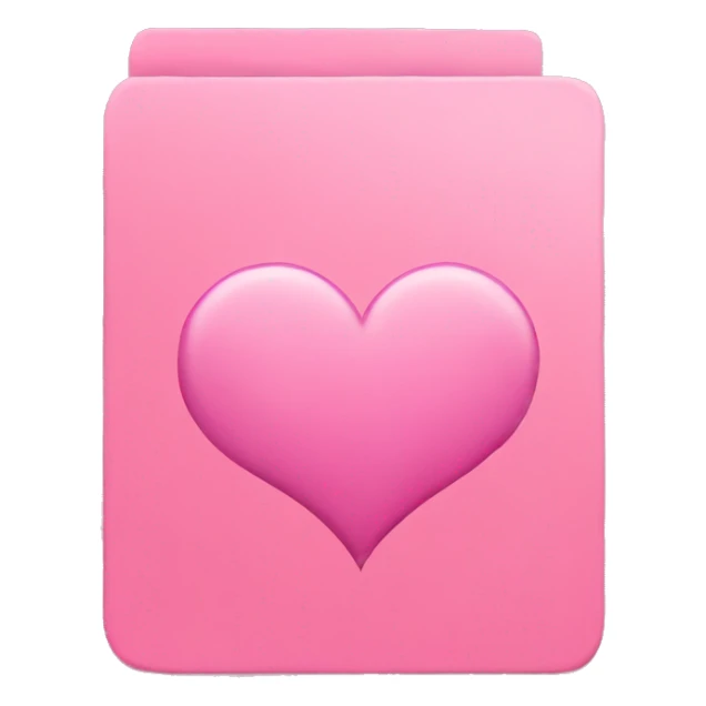 Realistic pink card with a heart  sticker