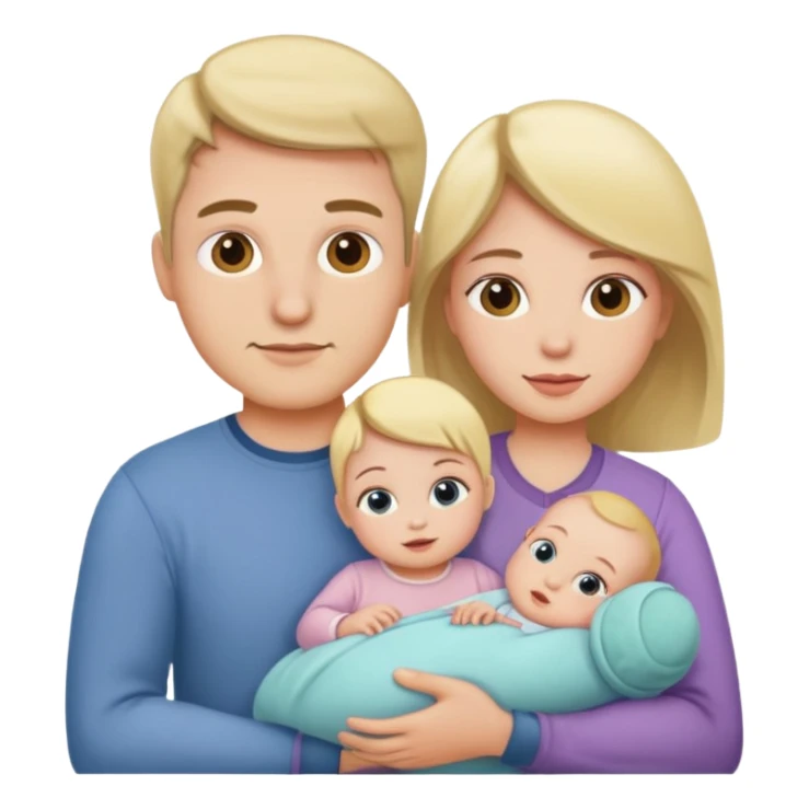 husband wife and baby girl sticker