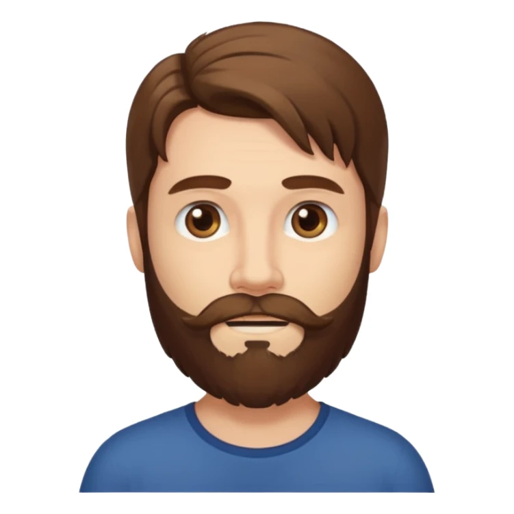 long hair bearded man sticker