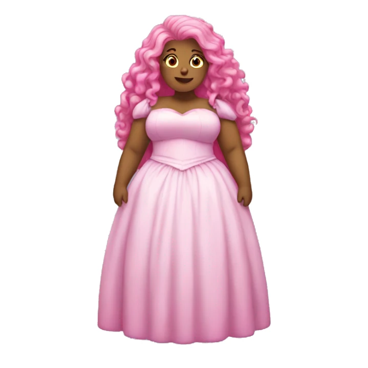 fat beautiful pink haired princess sticker