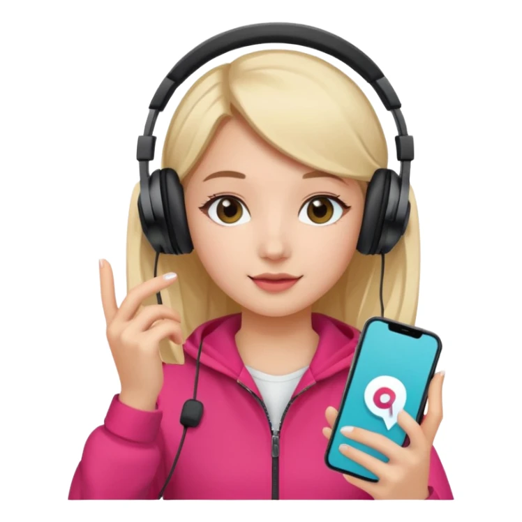 Girl filming TikTok content  sticker