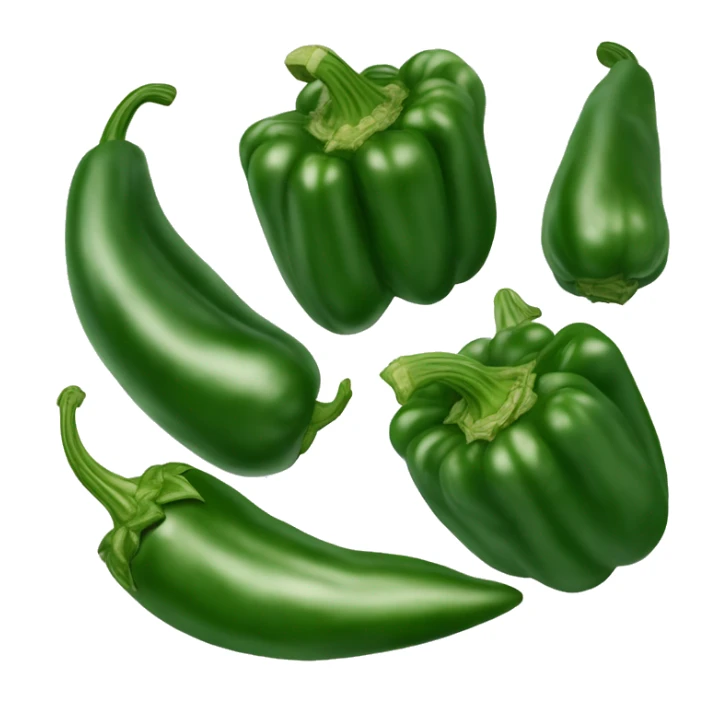 verdura Chile poblano normal totalmente verde sticker