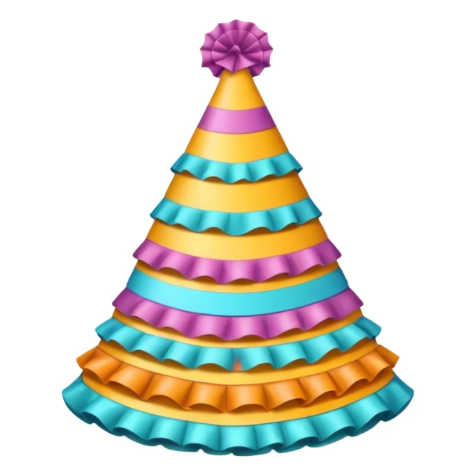 frilly party hat sticker