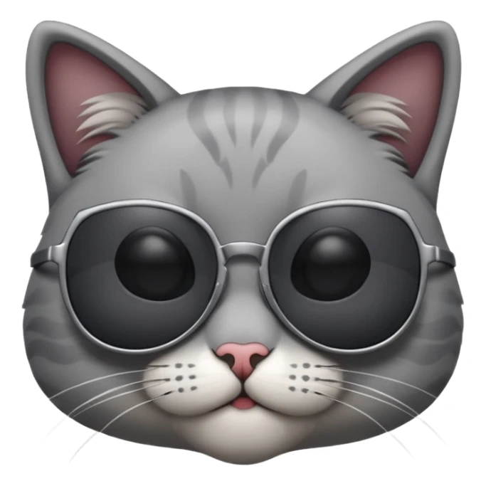 Cat wearing sunglasses sticker