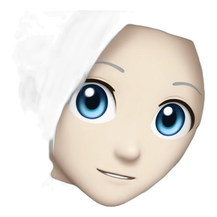 Gojo anime blue eyes white hair sticker