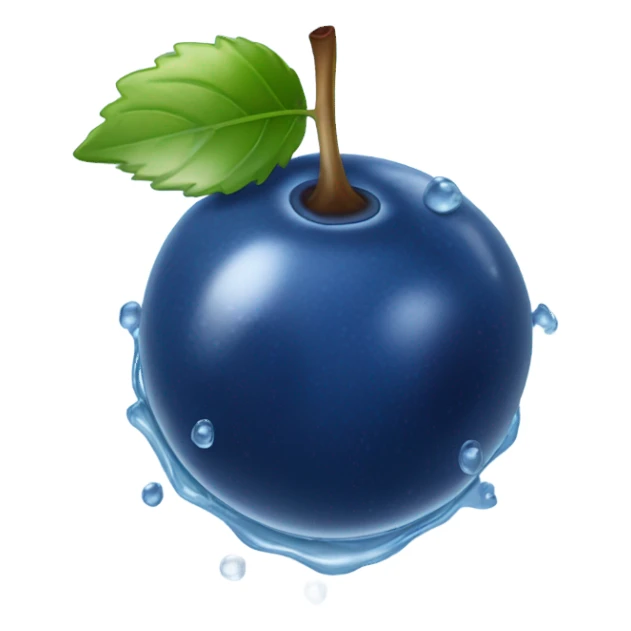 glossy blueberry, wet sticker
