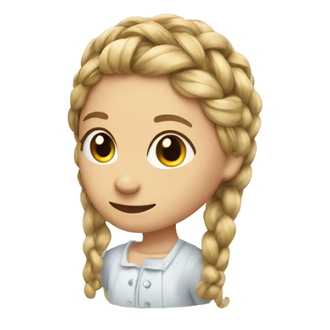 thin  hair braid in the form of a ring  sticker