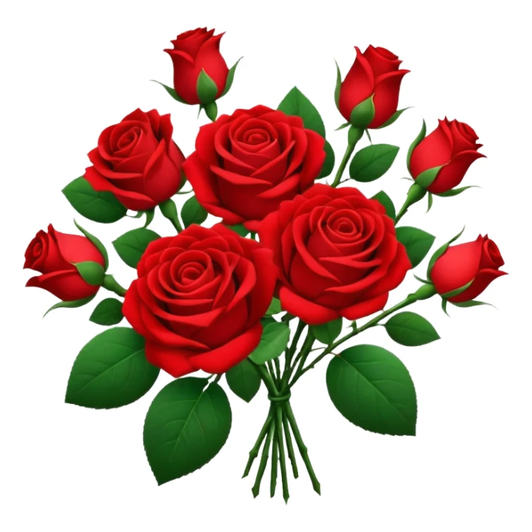 bouquet of realistic rose 15 sticker