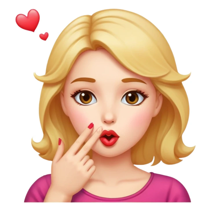 Girl blowing a kiss sticker