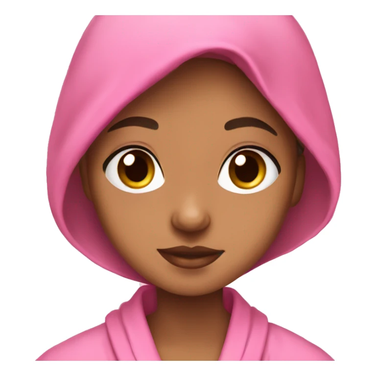 lightskin girl in pink robe sticker
