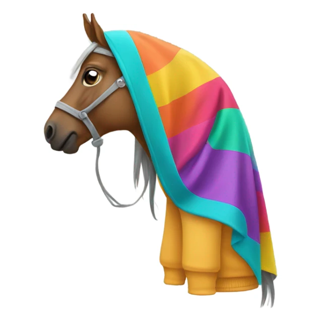 Horse wearing hoodie sticker