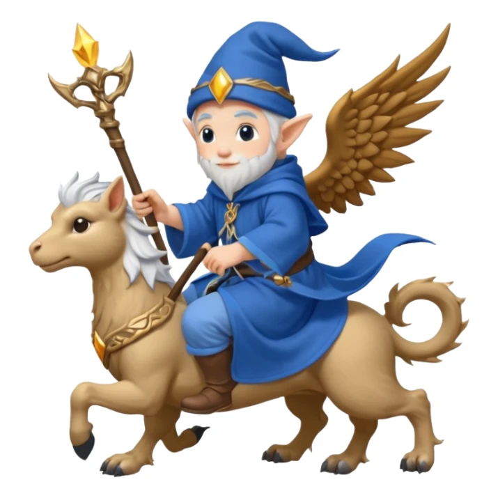 Male Gnome Mage Blizzard World of Warcraft on a griffen sticker