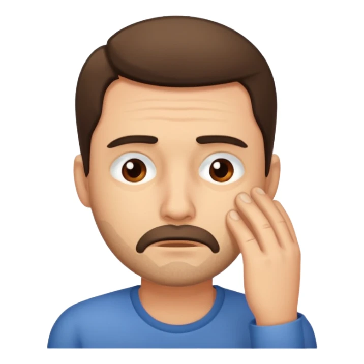 cansado del trabajo hombre sticker