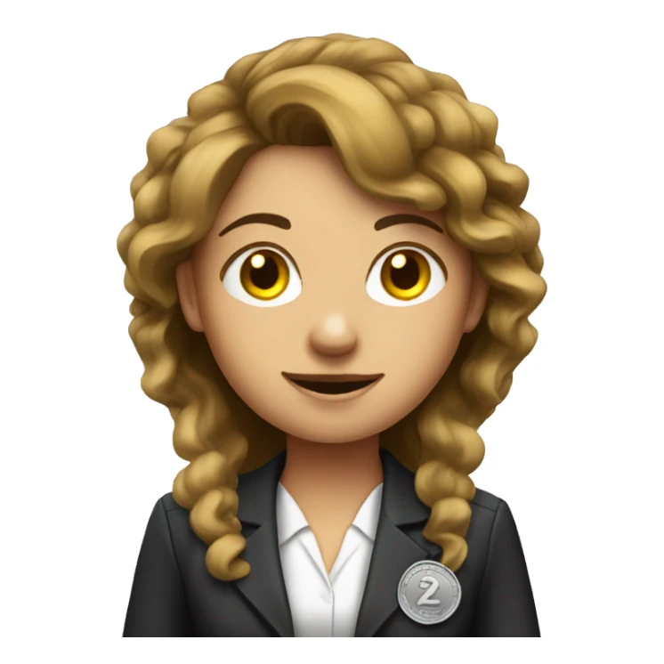 HR girl corporate with coins  sticker