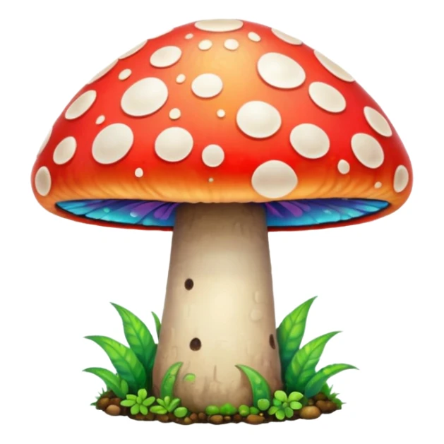 psychodelic mushroom single simple colorful sticker