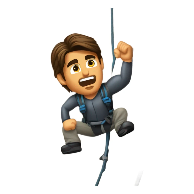 Tom cruise rock climbing from mission impossible 2 sticker