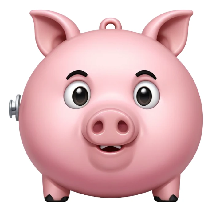 Pig waking up to alarm clock sticker