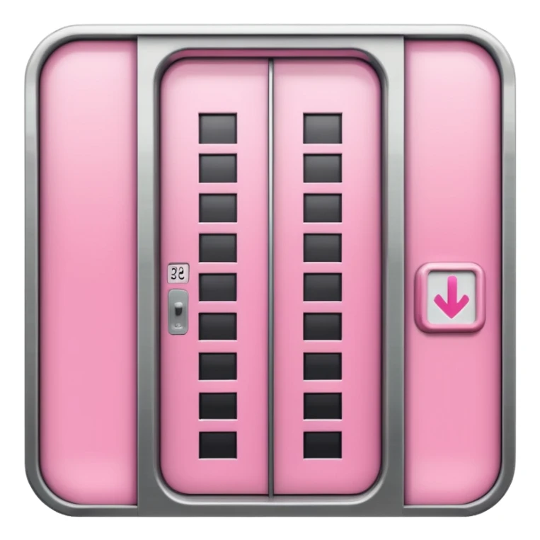 cute pink simple elevator , with up and down symbol ,make it obvious that it’s an elevator  sticker