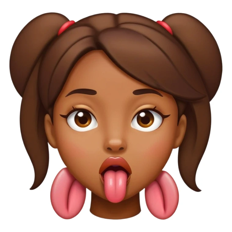 A girl sticking there tongue out sticker